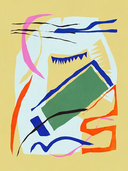 Paper cut out abstract arrangement 02 by Little Dean