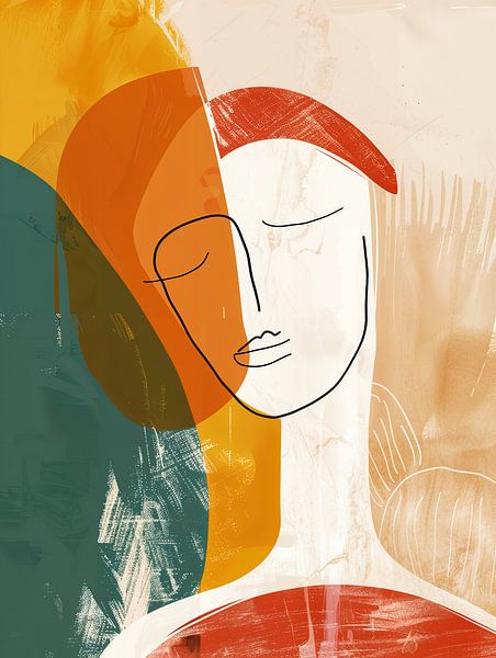 Abstraktes modernes Porträt von ARTEO Gemälde