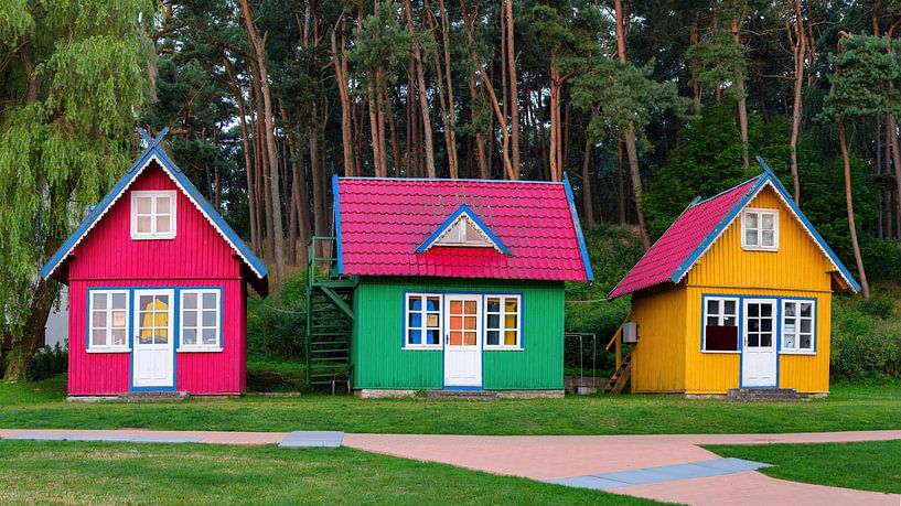 Traditionelle bunte Souvenirhäuser von Yevgen Belich