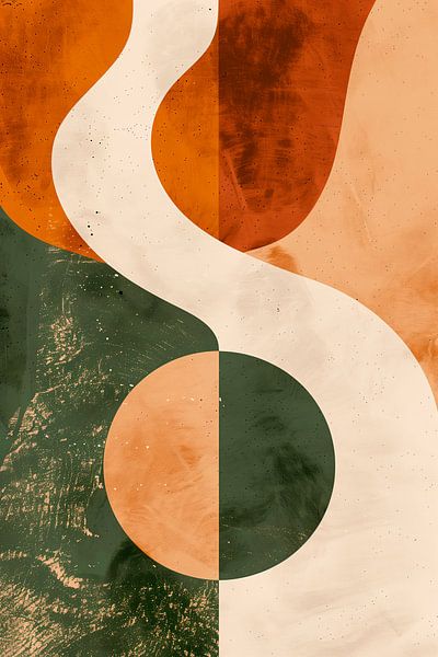 Abstrakte Wellen und Kreise von Whale & Sons