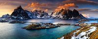Lofoten Norwegen Panorama - Reine (Moskenes)
