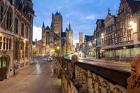 Gand avec le lever du soleil