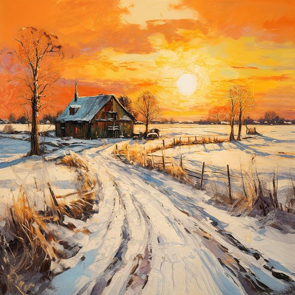 Peinture d'hiver 42917 par Peintures accrocheuses
