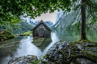 Fachwerk-Bootshaus, Obersee, Deutschland