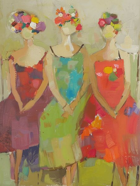 Freundschaft, bunt und abstrakt von Studio Allee