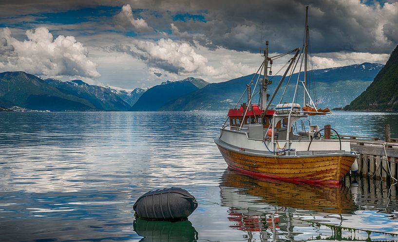Fischerboot im Sognefjord von ChrisWillemsen