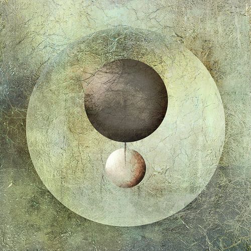 Modern Abstract. Minimalism with Circles. 3 by Alie Ekkelenkamp
