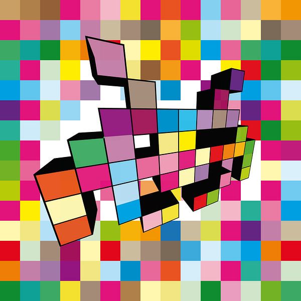 Morphed Invader 3 van Filip Mobach