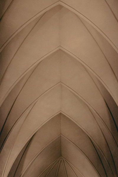 The interior of the Hallgrimskirkja in Iceland by Sophia Eerden