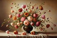 Blumenstrauß mit Tulpen