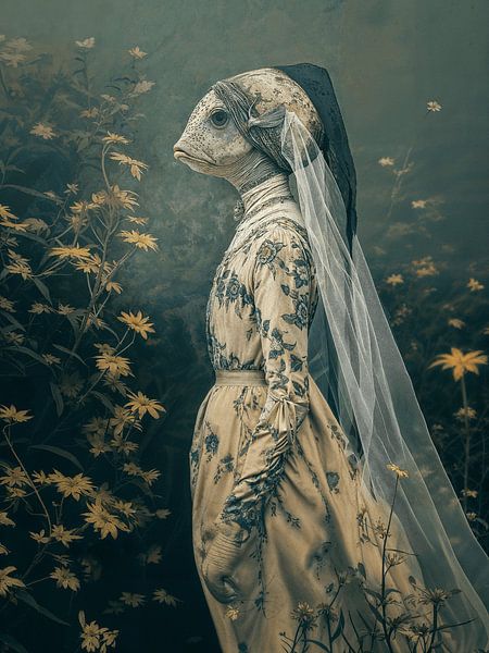 Animal portrait Charlotte Blobfish by Nico Brons