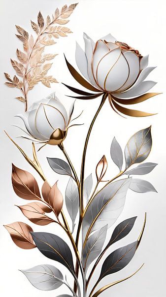 Abstrakte Blume von Nicolette Vermeulen