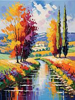 Sinfonie der Farben am Wasser