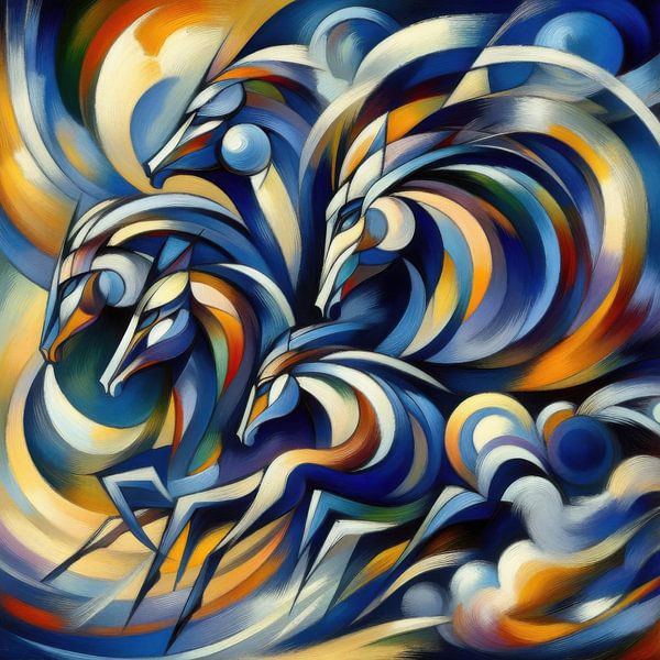 Blaue Pferde von Kay Weber