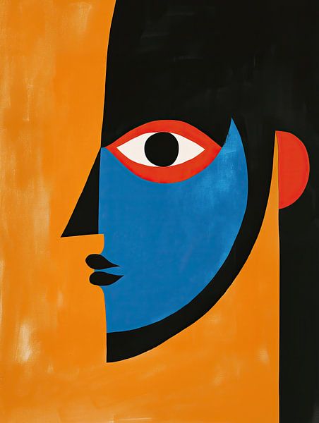 Cubist portrait in a blue mood by Frank Daske | Foto & Design