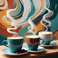 Kaffee, Farbe und Abstraktion in Perfektion