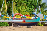 Colourful fishing boat on Bali