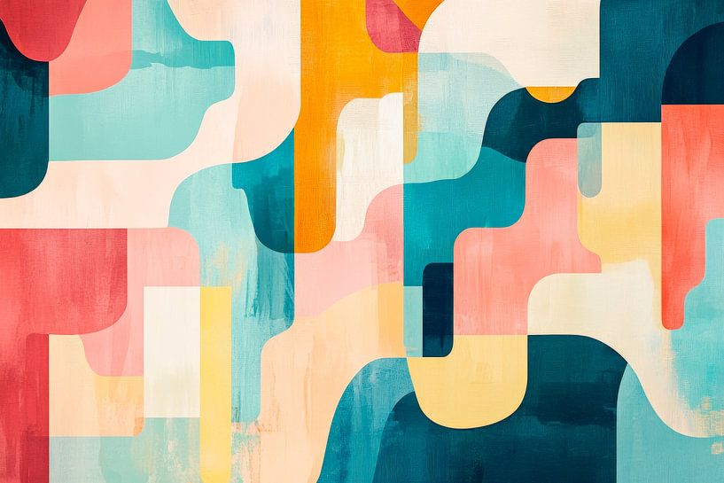 Abstrakte Farbflächenkomposition von Poster Art Shop