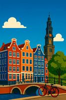 Canal d'Amsterdam et vélo