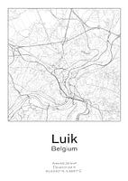 City map - Belgium - Liege