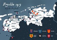 Fete map of Friesland