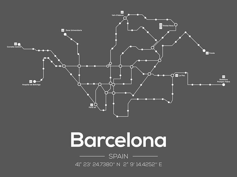 Barcelona Metro Dark Grey by MDRN HOME
