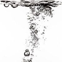 Lucht vliegt in het water