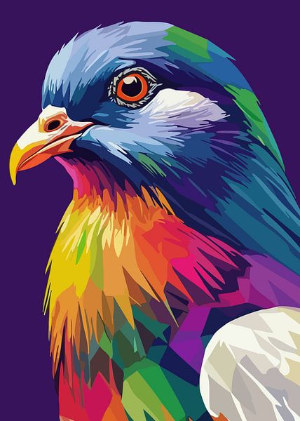 Taube Pop Art Stil von MIROKKU