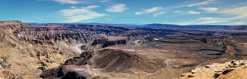 Panorama de la Fish River Canyon, Namibie par Rietje Bulthuis