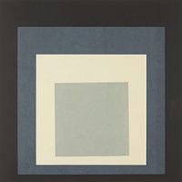 josef albers - Hommage à l'équerre, noir, gris, doré