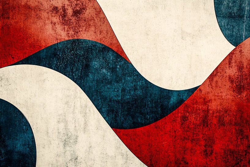 Art abstrait avec des formes ondulées par Imperial Art House