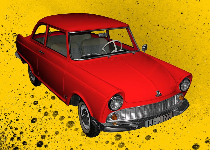 DKW Junior in red &amp; yellow by aRi F. Huber