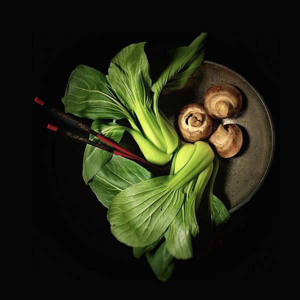 Still life baby bok choy by Monique van Velzen