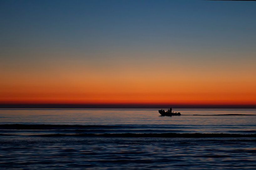 Coucher de soleil sur la mer par Eus Driessen