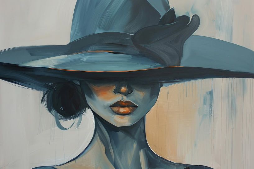 Woman with hat by Bert Nijholt
