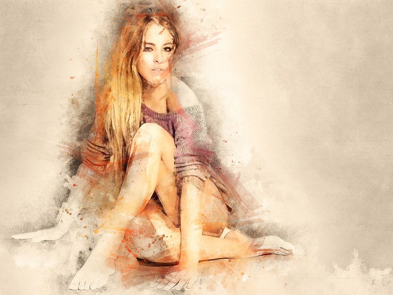 Aquarelle Beau par Arjen Roos