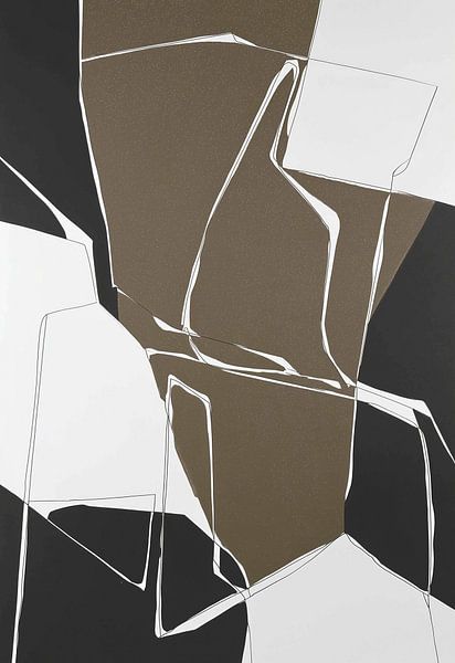 Formes brisées en brun et en ligne par Color Square