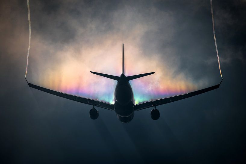 Airbus A330-200 de KLM avec condensation arc-en-ciel par Mark de Bruin