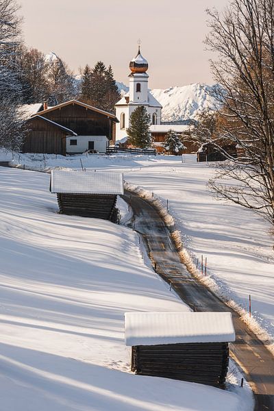 Winter in Wamberg, Bayern, Süddeutschland von Henk Meijer Photography