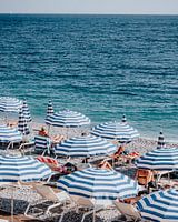 Parasols on Nice beach | Cote d'Azur France | Travel Photo