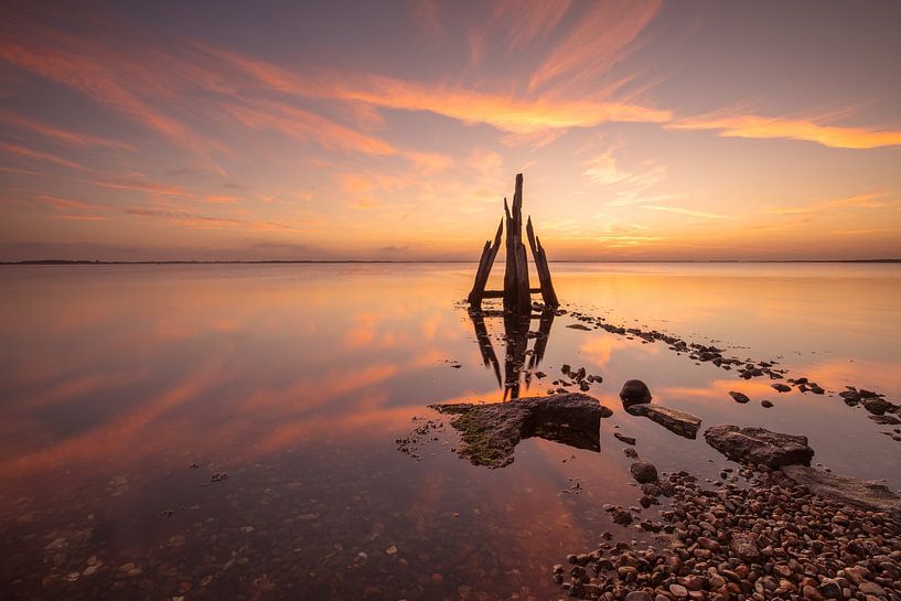 Sonnenaufgang am Arendshoofd auf dem Grevelinger See von KB Design & Photography (Karen Brouwer)