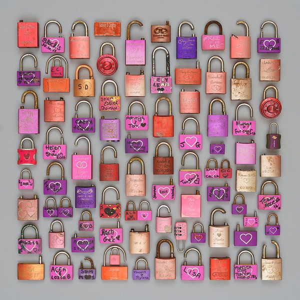 Liebesschlösser in Lila von Floris Kok