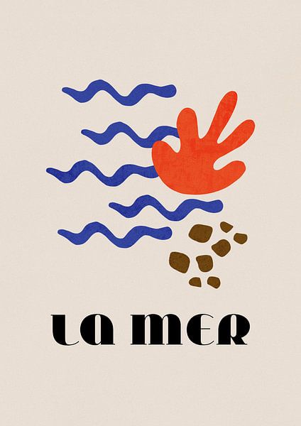 La Mer Abstrakt Ozean Poster Nr. 02 von Dirkie Nell