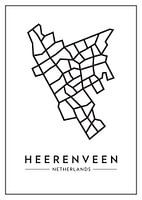 Heerenveen von oben - abstrakte Linien mit Charakter