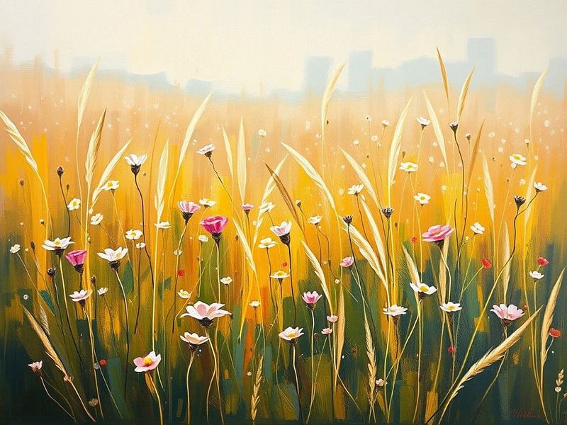 Goldene Wiese Gelassenheit von Artistic