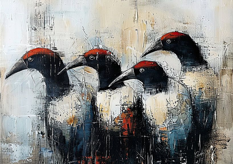 Bird Painting | Living room by Abstract Painting