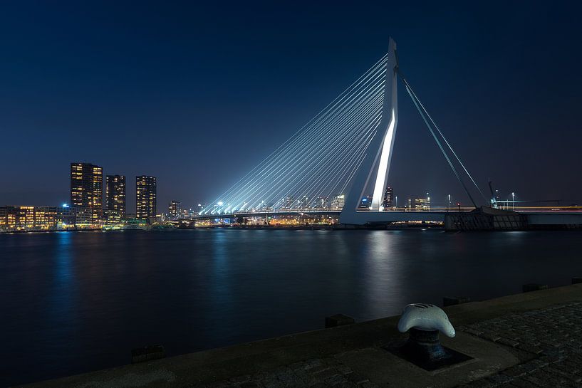 Rotterdam: de Erasmusbrug bij nacht par Erik Brons