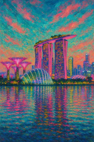 Singapore – Vibrant Marina Reflections by Travel Shop