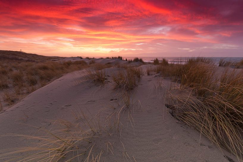 Beautiful sunset in deserted Dunes by Rob Kints