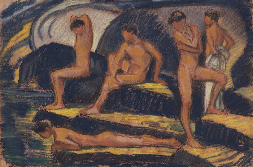 Badende Jungen - Ludwig von Hofmann, 1915 von Atelier Liesjes